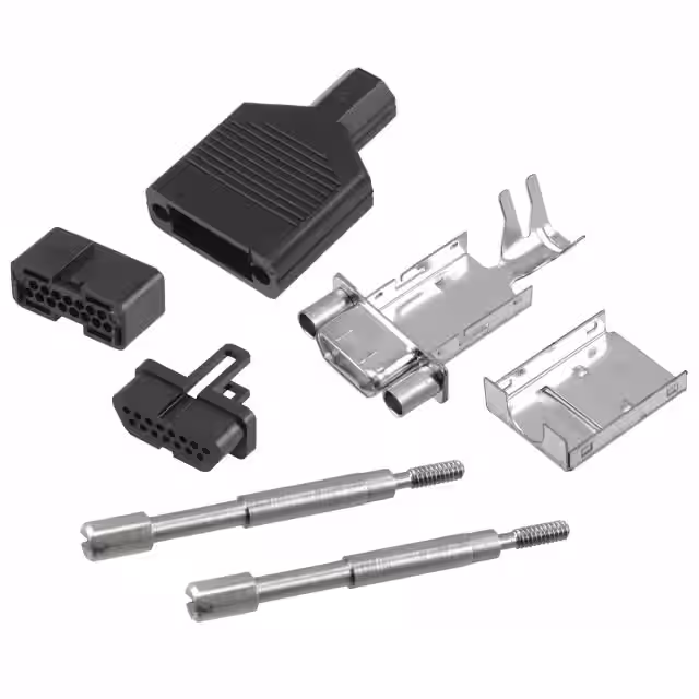 960-015-010R011 NorComp Inc.  Capots de connecteurs D-Sub en forme de D